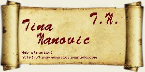 Tina Nanović vizit kartica